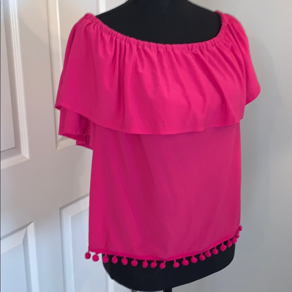 2/$20NWT Kensie Pom-Pom Blouse